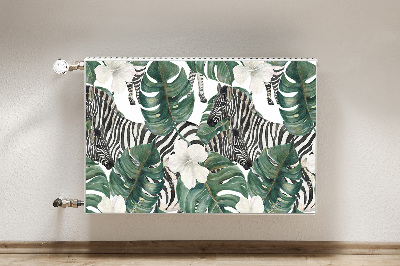 Magnetic radiator mat Zebras in the leaves