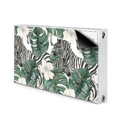 Magnetic radiator mat Zebras in the leaves