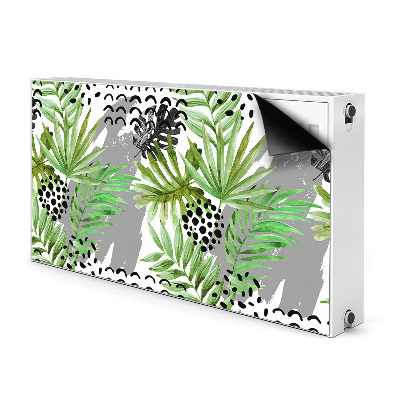 Decorative radiator cover Tropical leaves