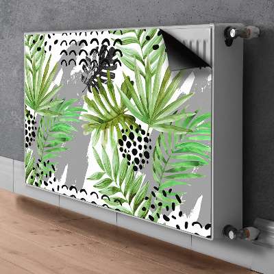 Decorative radiator cover Tropical leaves