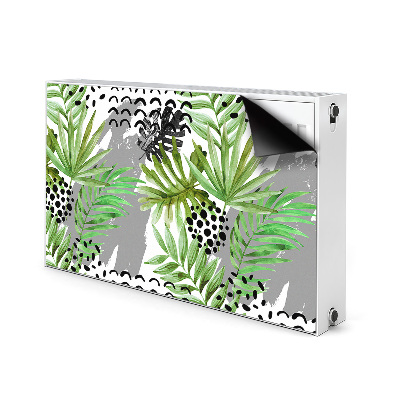 Decorative radiator cover Tropical leaves