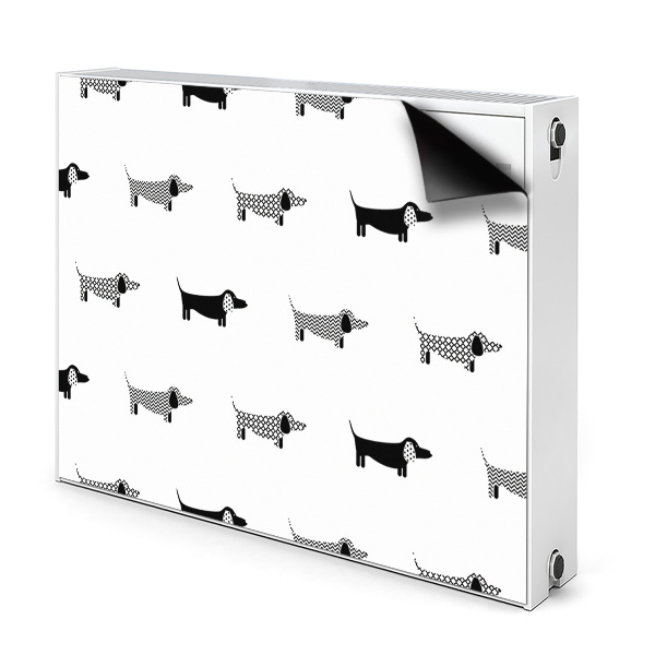 Magnetic radiator mat Dachshunds