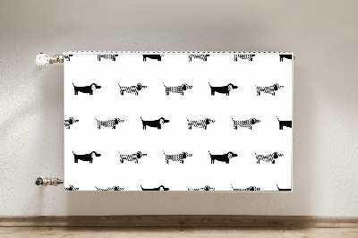 Magnetic radiator mat Dachshunds