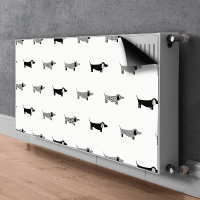 Magnetic radiator mat Dachshunds