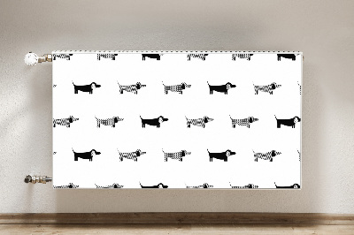 Magnetic radiator mat Dachshunds