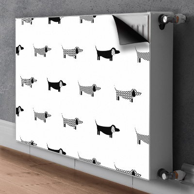 Magnetic radiator mat Dachshunds