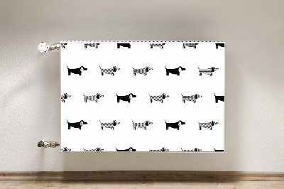 Magnetic radiator mat Dachshunds