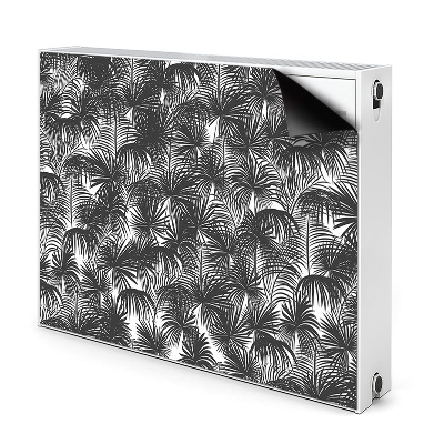 Radiator cover Black palm trees