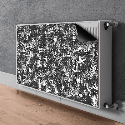 Radiator cover Black palm trees