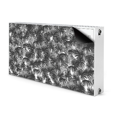 Radiator cover Black palm trees