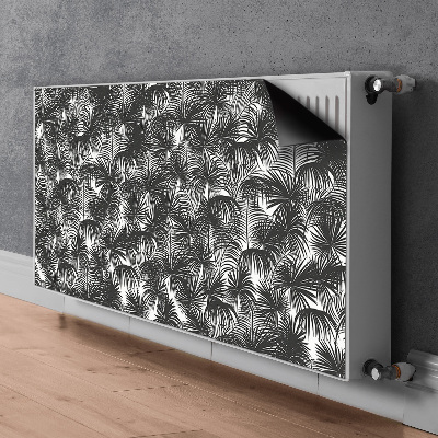 Radiator cover Black palm trees