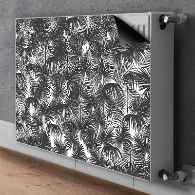 Radiator cover Black palm trees