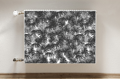 Radiator cover Black palm trees