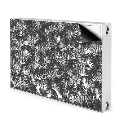 Radiator cover Black palm trees