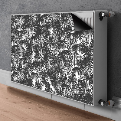 Radiator cover Black palm trees