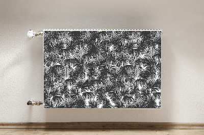 Radiator cover Black palm trees