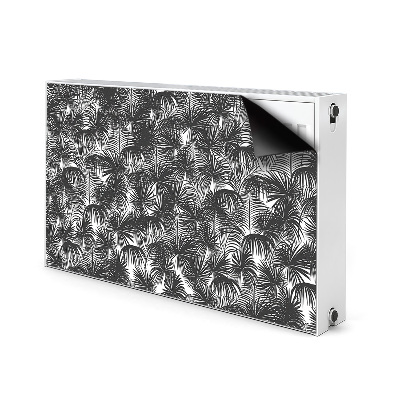 Radiator cover Black palm trees