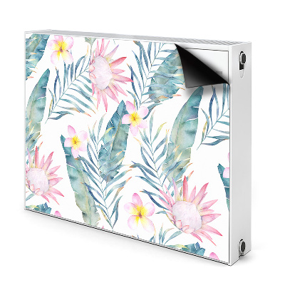 Magnetic radiator mat Light pink flowers