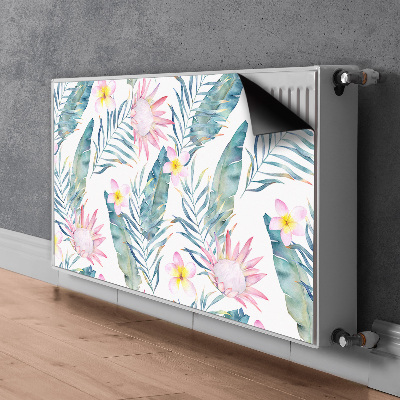 Magnetic radiator mat Light pink flowers