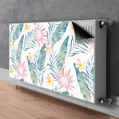 Magnetic radiator mat Light pink flowers