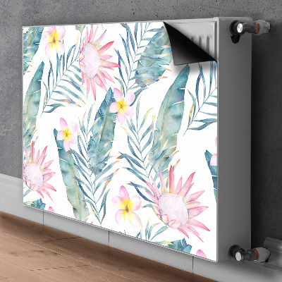 Magnetic radiator mat Light pink flowers