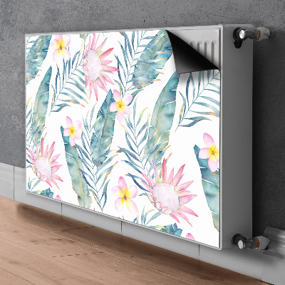 Magnetic radiator mat Light pink flowers