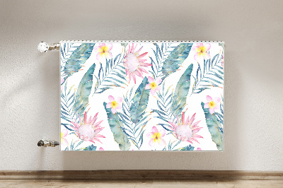 Magnetic radiator mat Light pink flowers