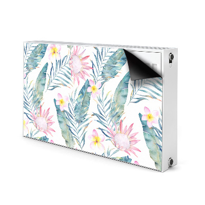 Magnetic radiator mat Light pink flowers