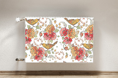 Decorative radiator mat Bird ornament