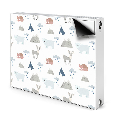 Printed radiator mat Forest animals