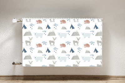 Printed radiator mat Forest animals