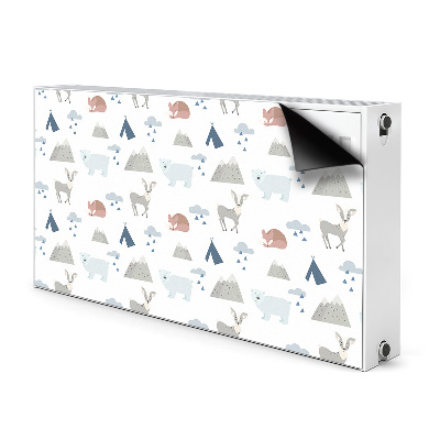 Printed radiator mat Forest animals