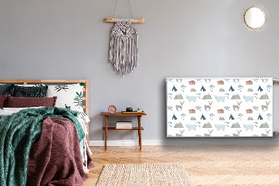 Printed radiator mat Forest animals