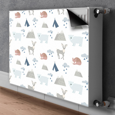 Printed radiator mat Forest animals