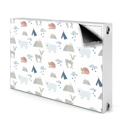 Printed radiator mat Forest animals