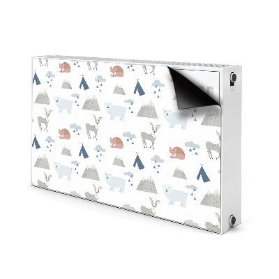 Printed radiator mat Forest animals