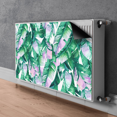 Decorative radiator mat Pastel leaves