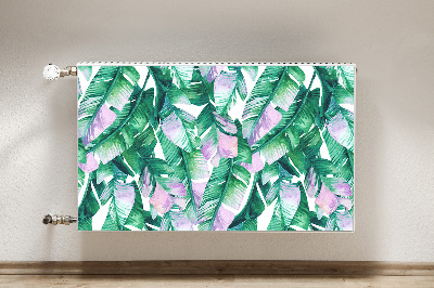 Decorative radiator mat Pastel leaves