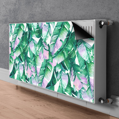 Decorative radiator mat Pastel leaves