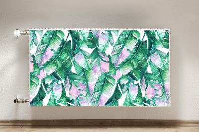 Decorative radiator mat Pastel leaves