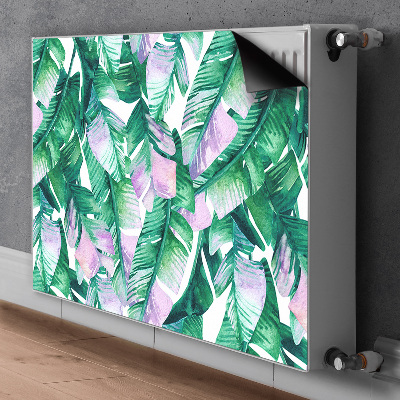 Decorative radiator mat Pastel leaves