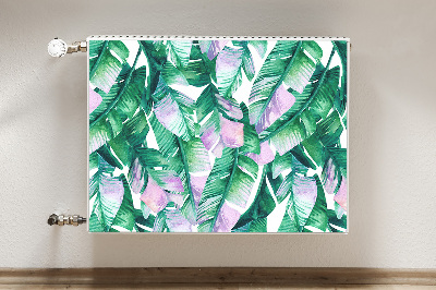 Decorative radiator mat Pastel leaves