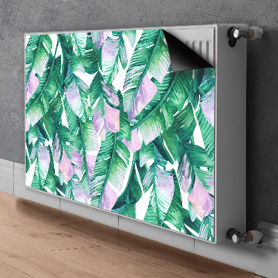 Decorative radiator mat Pastel leaves