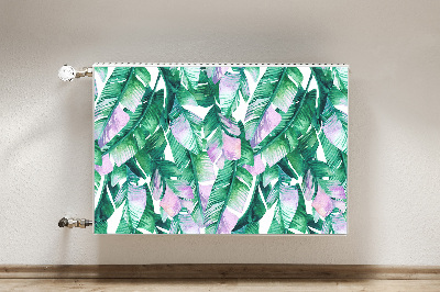 Decorative radiator mat Pastel leaves