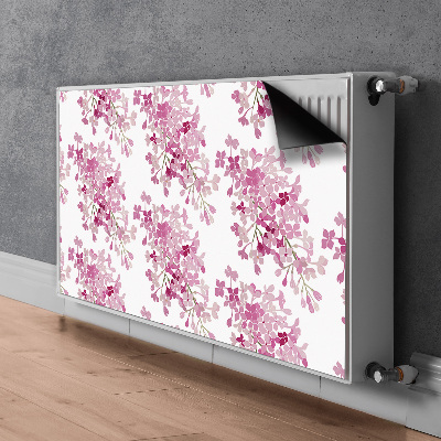 Magnetic radiator mat Pink flowers