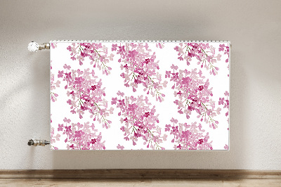 Magnetic radiator mat Pink flowers