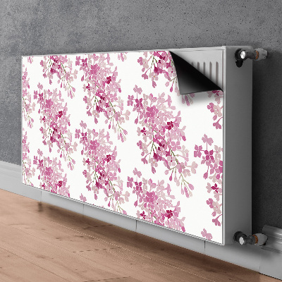 Magnetic radiator mat Pink flowers