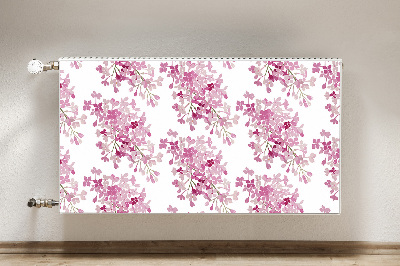 Magnetic radiator mat Pink flowers