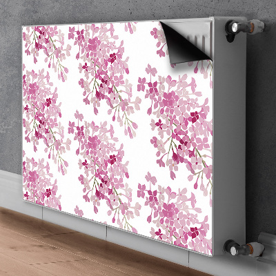 Magnetic radiator mat Pink flowers