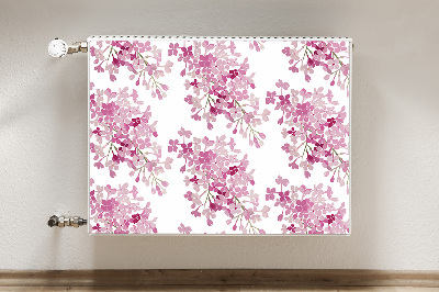 Magnetic radiator mat Pink flowers